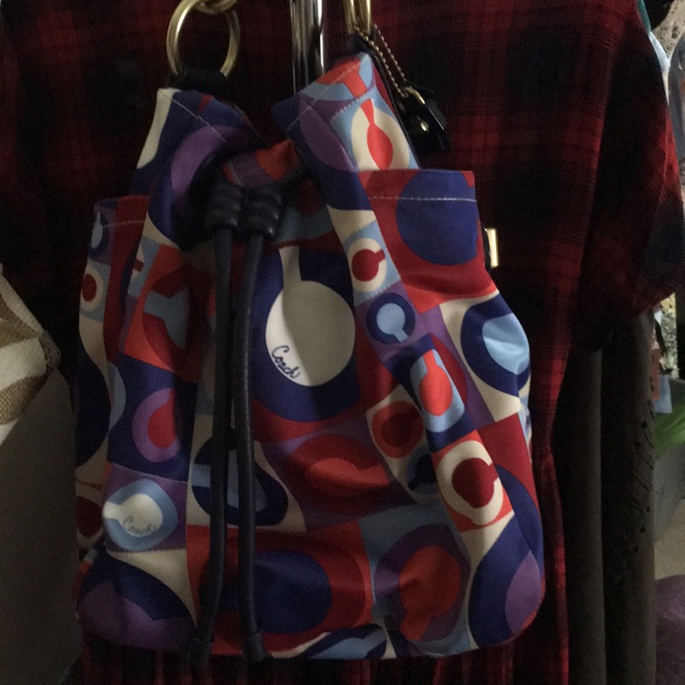 Coach large carry handbag